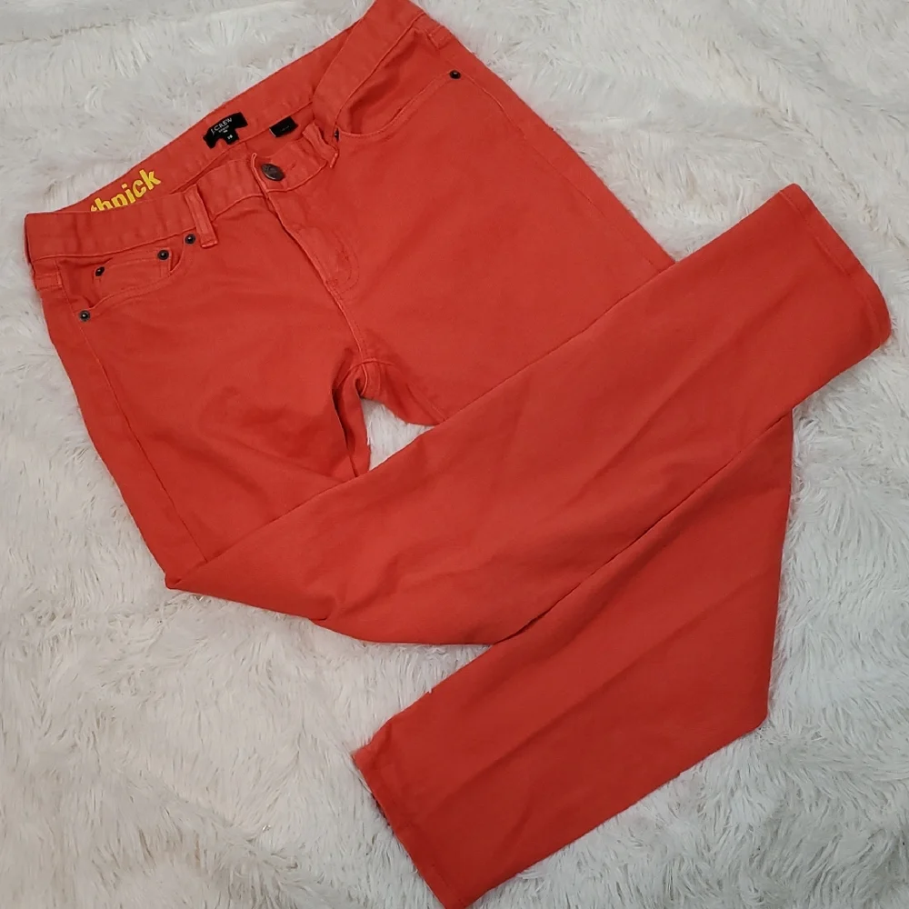 J. Crew Coral Toothpick Skinny Jeans Size 28